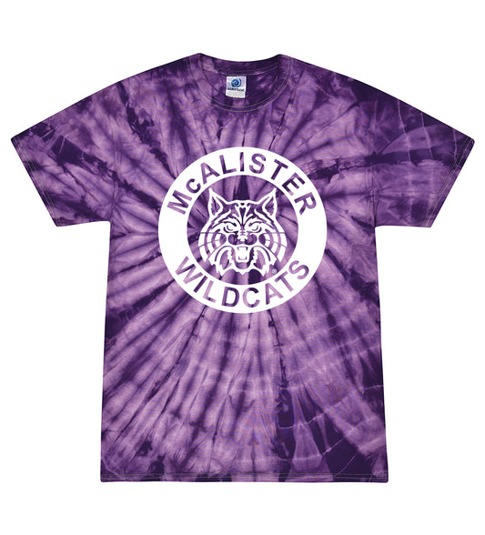 Youth McAlister Wildcats Purple Tie Dye T-Shirts