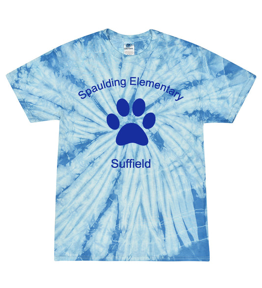 Youth Spaulding Elementary Blue Tie Dye T-Shirts