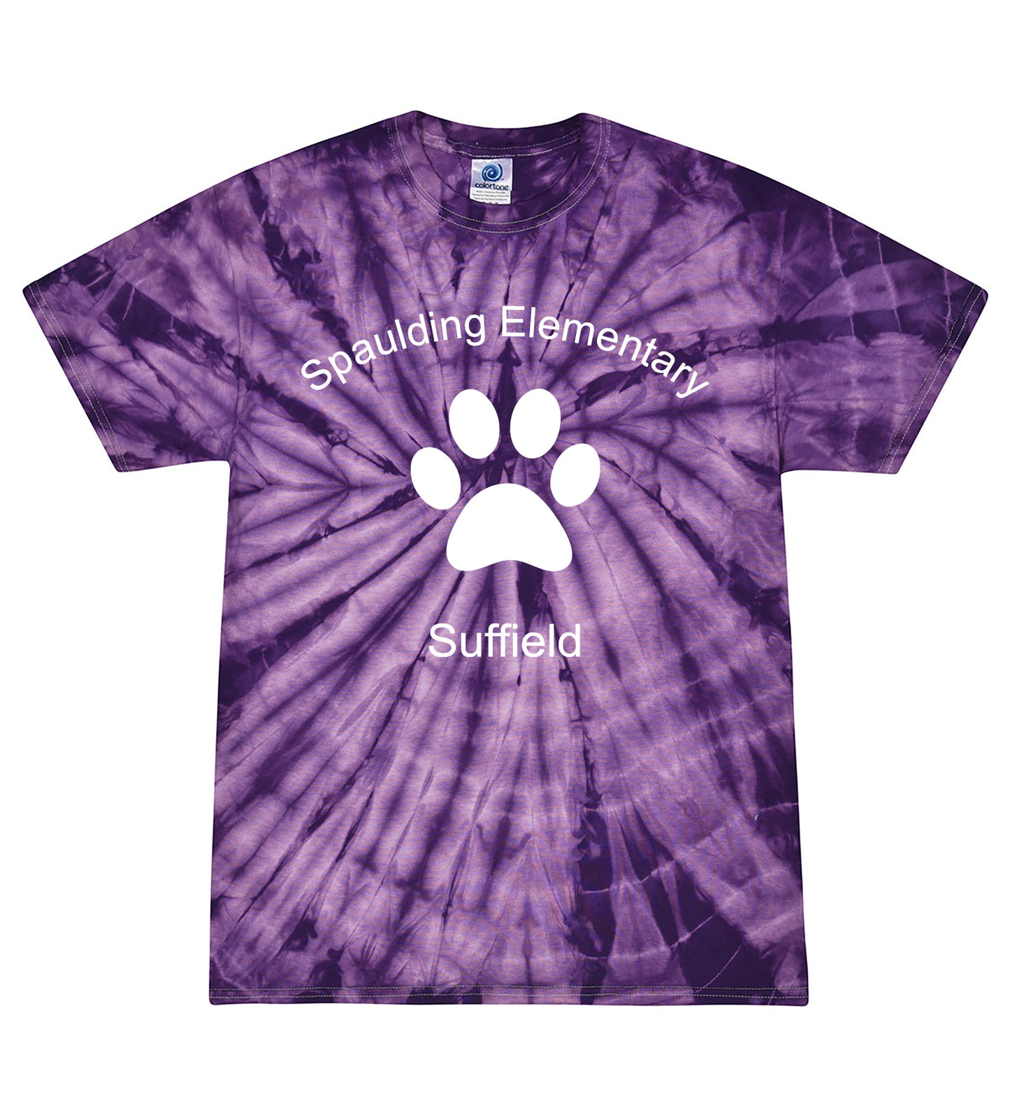 Adult Spaulding Elementary Purple Tie Dye T-Shirts